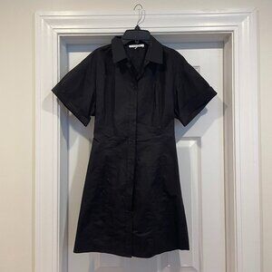 FRAME black button down dress